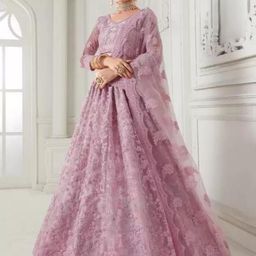 Fancy Designer Flared Embroidered Chikankari Party Lehenga-image-13