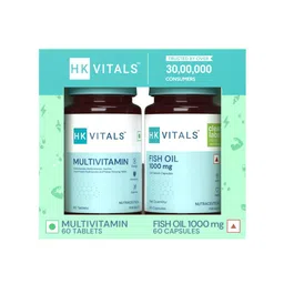 HK VITALS Set of Multivitamin Tablets & Fish Oil 1000mg Capsules - 60N Each image 5