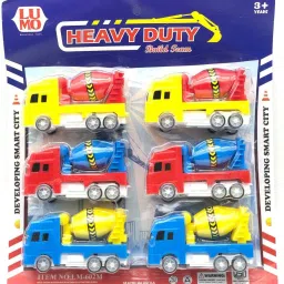 6 PCS MIXER TRUCK SET FOR KIDS MULTICOLOUR [PAKE OF 1] (Multicolor)-26