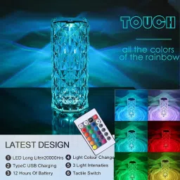 CRYSTAL DIAMOND ROSE TABLE LAMP Table Lamp-13