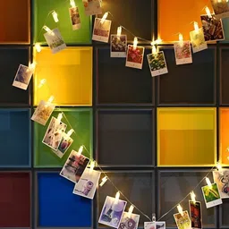 ENORMITY Yellow Photo Clip Shape String Lights image 2