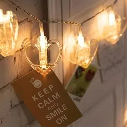 ENORMITY Yellow Heart Clip Shape String Light image 2