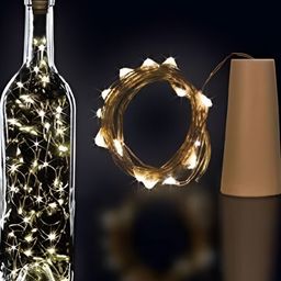 SPARK WORLD Yellow 6 Pieces Cork LED String Light image 3