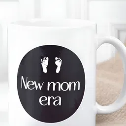 fnp White & Black Printed Ceramic Glossy Mugs Set of Cups and Mugs image 2