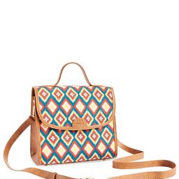 TEAL BY CHUMBAK Geometric Ikat Printed Structured Sling Bag image 2