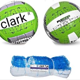CLK90 green combo with blue nylon net Volleyball Kit-image-58