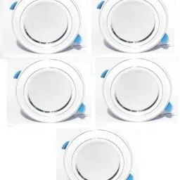 9 Watt White Metal Ceiling Light Pack of 5 Recessed Ceiling Lamp-image-10
