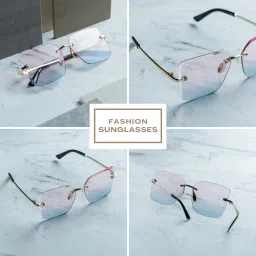 the magnifique Gradient, UV Protection, Mirrored Retro Square, Rectangular, Over-sized Sunglasses (Free Size) image 5