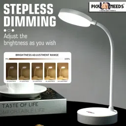 pick ur needs Rechargeable Study Lamp With 3 LED Color Mode Touch Dimmable Brightmess Study Study Lamp image 2