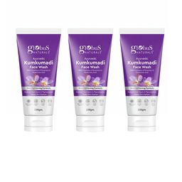Globus naturals Set Of 3 Ayurvedic Kumkumadi Skin Lightening Face Wash - 100g Each-6