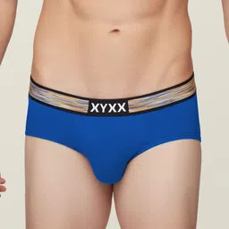 XYXX Men Blue Solid IntelliSoft Antimicrobial Micro Modal Basic Briefs XYBRF81 image 3