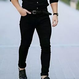 Men Denim Black Jeans-image-46