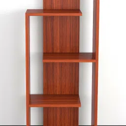 Madhuran Nishita Decorative Free Standing Rack Wooden With 5 Shelf Bookcase Space Saving Books Holder Stand Colour Classic Walnut Engineered Wood Open Book Shelf-5