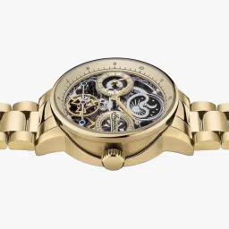 ingersoll Automatic Gold Skeleton Dial With Lifetime Warranty Analog Watch - For Men I07711 image 5