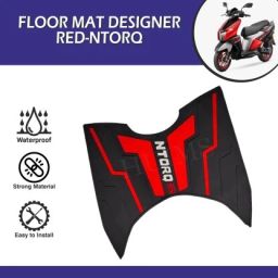RedColor Floor Mat | Tvs Ntorq 125 | Foot Mat | Washable Mat TVS Ntorq 125 Two Wheeler Mat-image-25