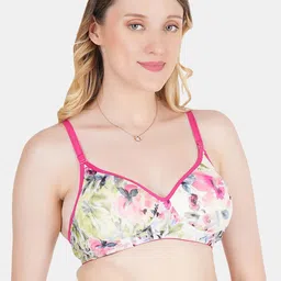 KOMLI Floral Bra Medium Coverage Lightly Padded image 3