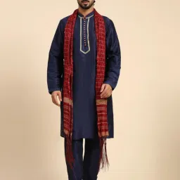 Art Silk Printed Red Men Dupatta-picture-15