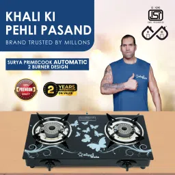Surya Primecook Automatic Design Roy Glass Automatic Gas Stove-image-3