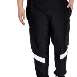 Men Colorblock Black Track Pants-image-33