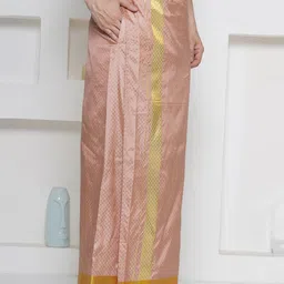 Sethukrishna Self Design Border Detail Dhoti With Angavastram image 2