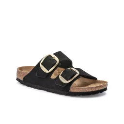 Birkenstock Women Arizona Big Buckle Narrow Width Nubuck Leather Open Toe Flats-image-96