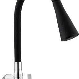 CSSC307-Florentine Brass Flexible Sink Tap, Silicon Black Swivel Spout, Dual Flow Function Sink Tap Faucet-image-1