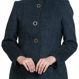 WOOL BLEND Coat For Women-image-12