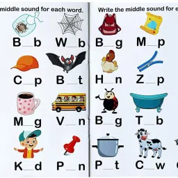 webby Learn Words with Vowels Jigsaw Puzzle with Activity Book, 90 Pcs image 3