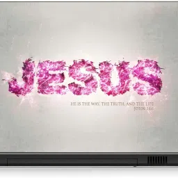 VI COLLECTIONS JESUS IS THE WAY LETTER PVC (Polyvinyl Chloride) Laptop Skin Compatible for 15.6 inch-image-48