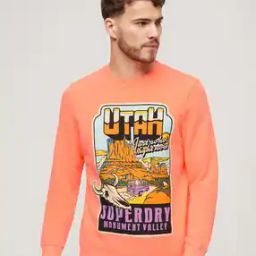 Neon Travel Graphic Print Loose Fit Sweatshirt-image-54