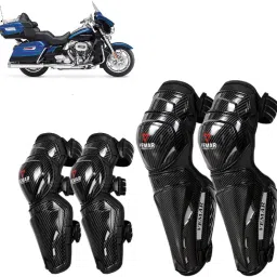 Carbon Black Knee Guard Set Riding Safety Protection Elbow Guard, Knee Guard Free Black-image-82