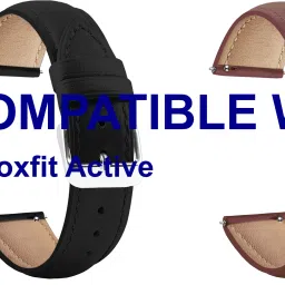 ACM WSM14B20BKBR2363 Pack of 2 Watch Strap Leather Belt 20mm for Foxin Foxfit Active Smartwatch (Black/Brown) Smart Watch Strap-picture-32