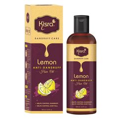 KISRA Set Of 4 Lemon Anti-Dandruff Hair Oil With Neem - 100ml Each image 3