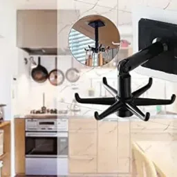 Wall mounting Self Adhesive 360 Degree Rotating Hook for Hanging(Pack of 2) Hook 5-68