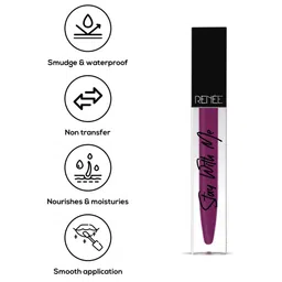 Renee Stay With Me Matte Vegan Lip Color with Vitamin E & Shea Butter 5ml- Thirst For Wine image 5
