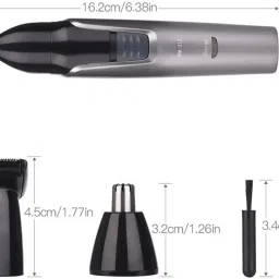 KMI Professional 3 in 1 Nose/Sideburns/Eyebrows Trimmer Rechargeable washable Head Grooming Kit 45 minRuntime 3 Length Settings image 3