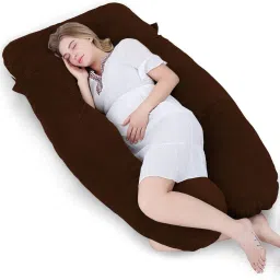 Luxurious U Velvet Microfibre Solid Pregnancy Pillow Pack of 1-image-84