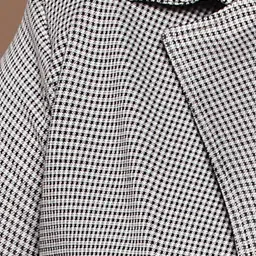 wild U Plus Size Checked Tailored Fit Single Breasted Blazer image 3