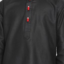 JBN Creation Boys Mandarin Collar Kurta with Pyjamas & Cap image 3