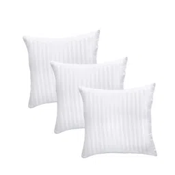 Bajo's Set Of 3 White Solid Square Cushion With Filler image 2