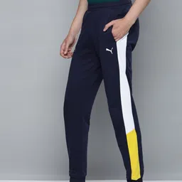 one8 x PUMA Men Navy Blue Brand Logo Printed dryCELL Joggers With Side Stripes-picture-10