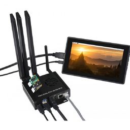 Waveshare Dual Gigabit Ethernet 5G/4G Mini-Computer Based on Raspberry Pi Compute Module 4 (NOT Included), Metal Case, with Cooling Fan (No Power Adapter) image 4