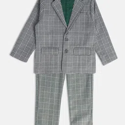 MINI KLUB Boys Checked Shirt Collar Pure Cotton Clothing Set-image-16