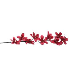 PolliNation Set of 2 Red Glittering Artificial Red Forsythia Flowers image 2