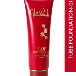 GLAM21 Soft Super Blendable All-Day Lightweight Tube Foundation 50g - Scarlet 01-49
