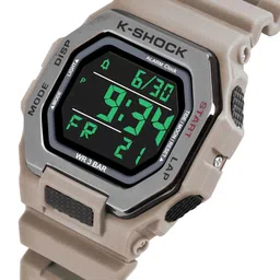 Shocknshop Unisex Dial & Straps Digital Multi Function Watch WCH32Khaki image 4