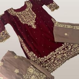 Georgette Women Kurti With Bottomwear-image-39