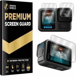 spartan shield Screen Guard for GoPro Hero 13 || Camera Lens + Front Display + Rear Screen Protector || Lightweight Flexible || Case Friendly || HD Clarity || Anti Scratch Screenguard For Go Pro Hero 13 [Not Tempered Glass]-image-19