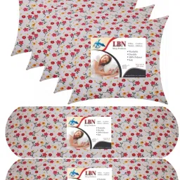 5 Cushion And 2 Microfibre Solid Bolster Pack of 7-image-26