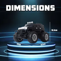 wembley Rechargeable Adventure Jeep Off Roader All-Terrain & 4 Headlight Mode RC Car image 3